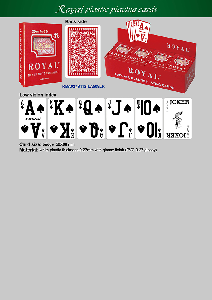 Royal Plastic Playing Card_low vision